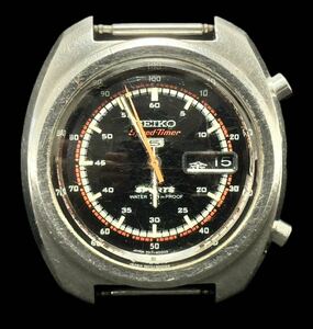 AZ-895 SEIKO セイコー 5 SPORTS speed Timer 7017-8000 5スポーツ スピードタイマー 腕時計 自動巻き ストップウォッチ 黒文字盤 稼働確認