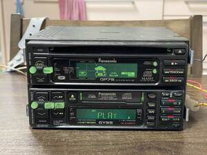 希少□パナソニック製1DIN+1DIN CD/カセットデッキ CQ-GV55D/CQ-DP75D CD再生不可