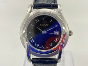 GUCCIグッチ　SS/革　5500L/0011030　クオーツ腕時計　箱付き　【CDAL8022】