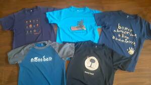 mont-bell　モンベル　キッズ　ウィックロン　半袖Tシャツ　150cm　5点セット