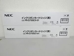 ②NEC 純正品 インクリボンカートリッジ（黒）PR-D700EX-01 2つセット