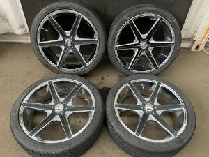 EMR VISCERA 24インチ 9.5J pcd135 pcd139.7 +35 6穴 295/35R24 アルミホイール 【現状品】