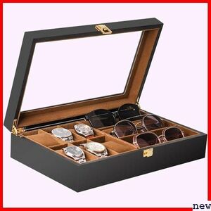 新品◆ Baskiss ジュエリーボックス コレクションケース 収納ボックス 本 眼鏡・サングラス収 高級木製時計ケース 75