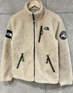 韓国モデル！ THE NORTH FACE ノースフェイス RIMO FLEECE JACKET NJ4FL55K フリースジャケット ボア アイボリー S 90 メンズ ○ 新規×