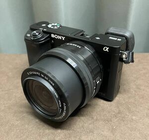 SONY/ソニー★α6000★アルファ★パワーズームレンズキット★ブラック★E 3.5-5.6/PZ 16-50 OSS★充電器付★現状品★031325