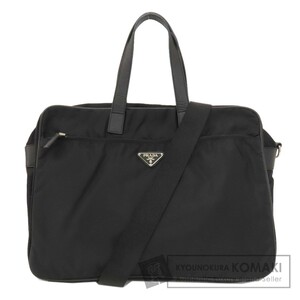 PRADA プラダ ロゴ金具 2WAY ビジネスバッグ ナイロン素材 メンズ 中古