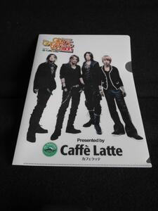 非売品 GLAY クリアファイル 2009年 日産スタジアム THE GREAT VACATION ライブ カフェラッテ コラボ グッズ TERU JIRO HISAHI TAKURO