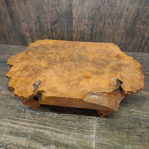 一枚板 天然木 瘤 こぶ テーブル 座卓 机 高さ22cm 幅64cm×37cm 04023010/S3L