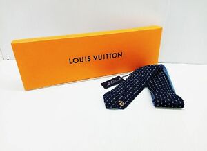 下松)【美品】Louis Vuitton LV ルイヴィトン MP2893 シルク100% ネクタイ ネイビー ◆N2211086 JM28B