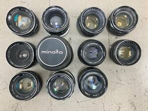 【大量10個】 ミノルタ Minolta オートロッコール PF Auto Rokkor-PF 55mm F1.8 等 レンズ シリーズ 大量 まとめ ジャンク D106