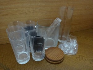 HOYA クリスタルガラス 10オンスグラス 6個セット【長期保管品・未使用品】