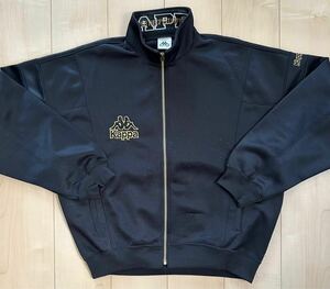 90s　Kappa　カッパ　トラックジャケット　レトロジャージ　ブラック　メンズ　Mサイズ相当　ヴィンテージ　古着