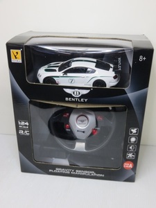 【中古未使用品】ベントレー RCコンチネンタルGT3 1:24 カーステアリングホイールコントローラー ラジコン 〇YR-12947〇