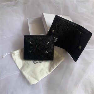 Maison margiela メゾンマルジェラ 二つ折り財布 レディース メンズ ウォレット 黒 おしゃれ 小物