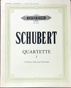 シューベルト 四重奏曲集 1 op 29/125 schubert Quartette D 804 87 353 810 輸入楽譜/洋書/ヴァイオリン/バイオリン/peters/ペータース