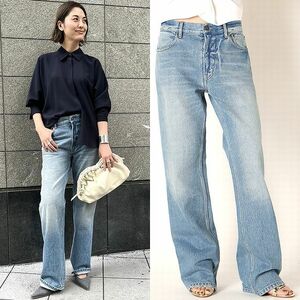 定価49,500円 美品 23SS ドゥーズィエムクラス取り扱い GAUCHERE ゴシェール BLUE STONE BLEACH デニム パンツ 34