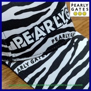 限定 激レア 正規品 パーリーゲイツ PEARLY GATES ゼブラ 総柄 PG-89 キャップ Fサイズ 調節可能 男女兼用 旬なスタイリングを格上げします