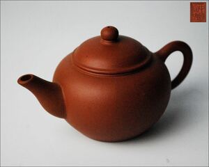 中国美術 唐物 中国宣興 款 朱泥 柴砂 急須 茶壷 古玩 煎茶道具