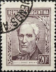 【外国切手】 アルゼンチン 1956年10月28日 発行 性格 消印付き