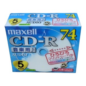 maxell 日本製 音楽用 CD-R CDRA74.PWC1P5S 送料無料