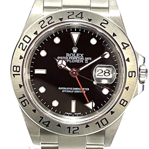 ロレックス【ROLEX】 エクスプローラーII 16570 A番 ステンレス SS 自動巻き メンズ腕時計 黒文字盤　USED:AB　17851