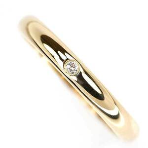 ■美品　Cartier　カルティエ　ダイヤモンド　イエローゴールド　K18YG　SNOE　サイズ約9号　PB1988　750　ウエディングリング　指輪　　