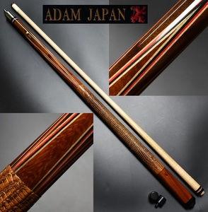 ☆old Adam cue 80’チューリップウッド4剣18山 リザード本革