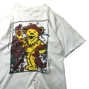 ヴィンテージ! 90s USA製 Grateful Dead グレイトフルデッド デッドベア 1993年 コピーライト バンド Tシャツ ホワイト 白 S メンズ 希少