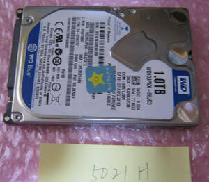 中古 WD 2.5インチHDD 1TB 使用時間5021H