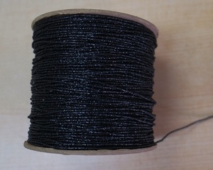 ビーズ紐 黒 巾1.5mm 長さ300m １ロール 