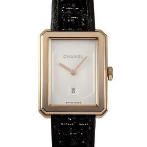 シャネル CHANEL ボーイフレンド ツイーディー ストラップ H5586 オパールホワイト文字盤 未使用 腕時計 レディース