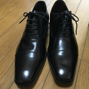 ☆ M02☆ 未使用 暁 AKATSUKI JAPAN アカツキ ジャパン ビジネスシューズ26 ㎝ 本革 日本製 黒 ストレートチップ 紳士靴 