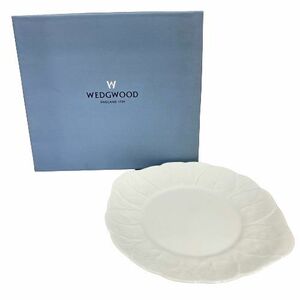 ■【WEDGWOOD/ウェッジウッド】COUNTRYWARE/カントリーウェア BBプレート 約25cm キャベツの葉レリーフ 食器 未使用品 箱付き★