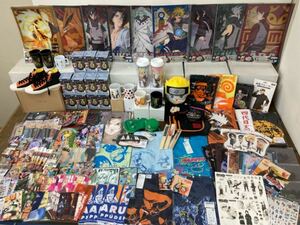 RK084)NARUTO ナルト BORUTO ボルト グッズ 大量セット まとめ売り 現状品 NARUTO展 一番くじ Tシャツ タオル ステッカー プレバン