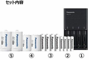 EC SITE SP PANASONIC ENELOOP CHARGER SET SIZE3,4X4 SIZE1,2 SPACERS LIMITED ED K-KJ71MTP44