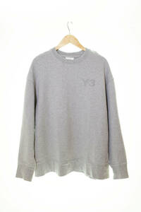 ☆ Y-3 ワイスリー adidas アディダス CLASSIC CHEST LOGO CREW SWEATSHIRT クラシックチェスト ロゴクルー スウェット D-91074 グレー 103