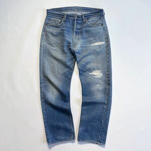 美色♪66後期 70s USA製 Levis 501 W36L34 オリジナル ビンテージ ヒゲ リーバイス 501 66後期 赤耳 78年製 リペア