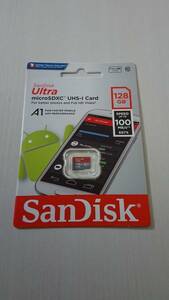 新品　SanDisk Ultra 128GB micro SDXC SDカード 未使用　赤色 サンディスク