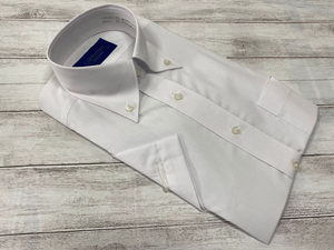 CARPENTARIA/カーペンタリア　形態安定　半袖ドレスシャツ　ワイシャツ　えり回り35　ホワイト系　YKS281-01-F203-850
