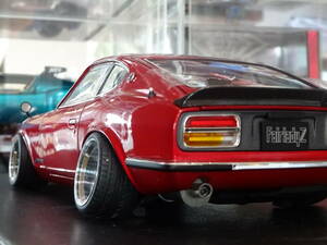 ☆カスタム☆ワタナベ仕様☆京商 1/18 NISSAN FairladyZ - L (S30) 改 Red Metallic☆日産 フェアレディZ☆No.08220RM☆ローダウン仕様☆