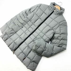 モンクレール MONCLER 茶タグ ペッパージャパン正規 レディース ダウンコート ダウンジャケット グレー 千鳥柄 1サイズ 良品♪■EE126