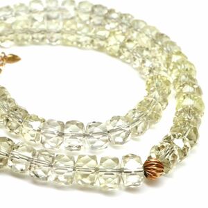 ◆K18 天然クォーツネックレス◆A 約36.3g 約40.5cm quartz 水晶 クオーツ jewelry necklace jewelry ジュエリー DH0/DH0