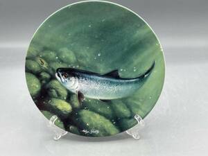 ロイヤルウースター 魚 ニジマス 絵皿 飾り皿 (1110)