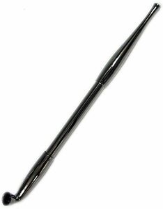 飯塚煙管　黒ニッケル 東石形 真鍮煙管 サイズ：約6寸3分 18.5cm 煙管