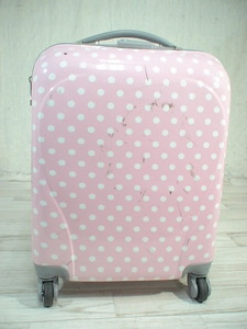 1989　ピンク　鍵付き　TSAロック付　スーツケース　キャリケース　旅行用　ビジネストラベルバック