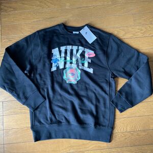 新品 NIKE ナイキ スウェット メンズ XS スウェット トレーナー 7370円 ブラック NSW BB VARSITY フリース クルー DR8034-010