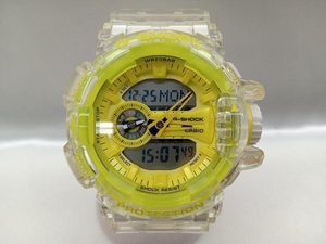 【CASIO】G‐SHOCK GA-400SK 腕時計 クォーツ 20BAR クリア イエロー メンズ 中古