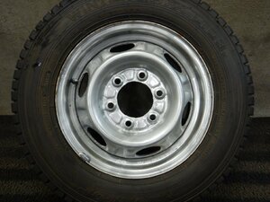 1本のみ★パT5998①■185/75R15 106/104L LT DUNLOP WINTERMAXX LT03 日産純正 5.5J 6H PCD139.7■条件付送料無料■地山 キャラバン