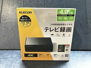 SQG45266相 ★未開封★ エレコム TV向け外付けハードディスク ELD-HTV040UBK 4.0TB 直接お渡し歓迎