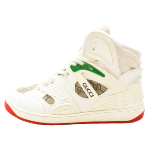 GUCCI グッチ BASKET SNEAKER バスケット ハイカットスニーカー ホワイト 9 1/2 673077